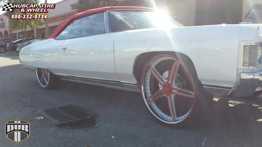 vehicle gallery/chevrolet caprice dub x 31  Black & machined w/ red accents wheels and rims