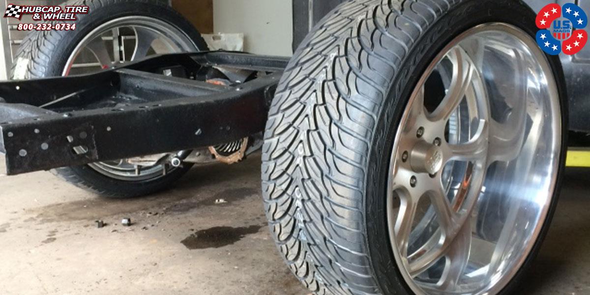 vehicle gallery/chevrolet c10 us mags el rey u459 22X9 Brushed Matte Clear | Polished Lip wheels and rims