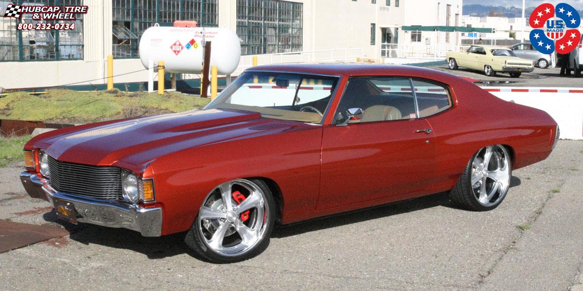 vehicle gallery/chevrolet chevelle us mags milner u514 concave 20X9  Polished wheels and rims