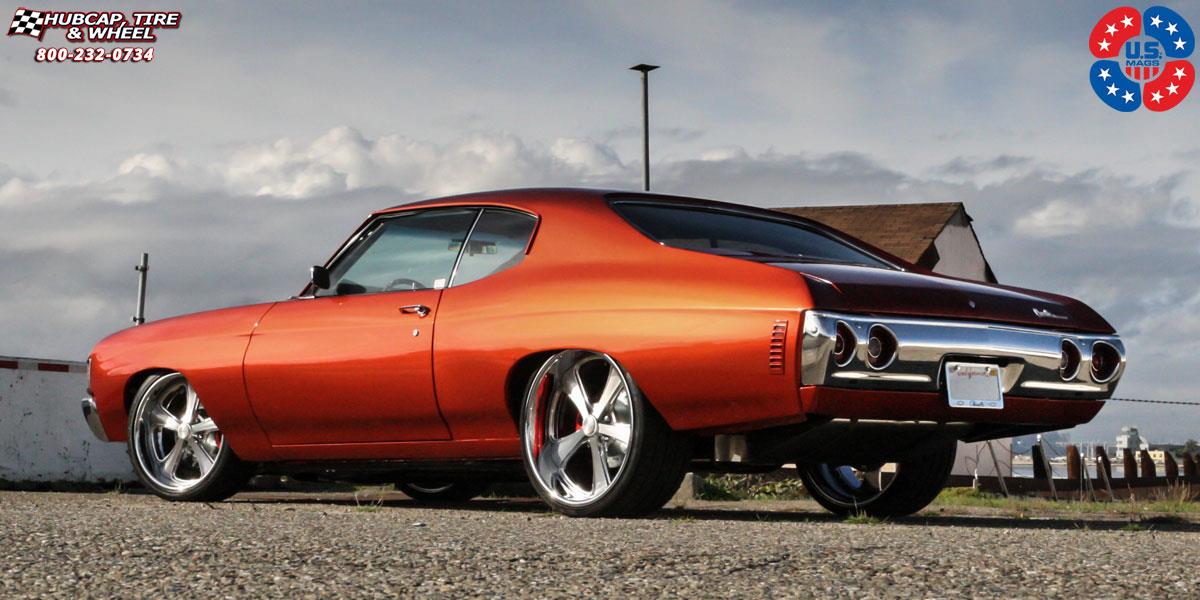 vehicle gallery/chevrolet chevelle us mags milner u514 concave 20X9  Polished wheels and rims