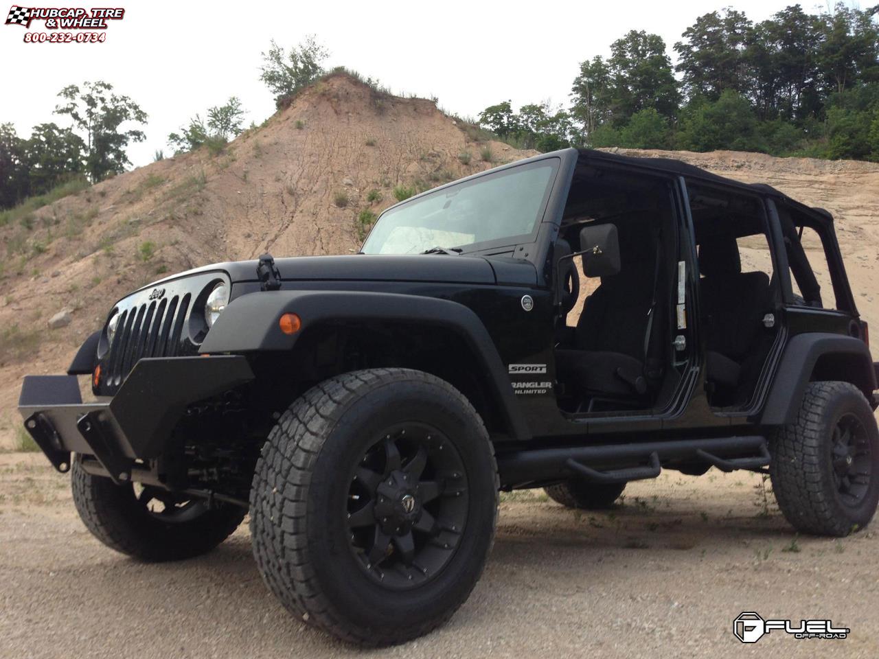 vehicle gallery/jeep wrangler fuel octane d509 0X0  Matte Black wheels and rims