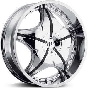 24x9 Helo 846 Chrome/Gloss Black Accents RWD