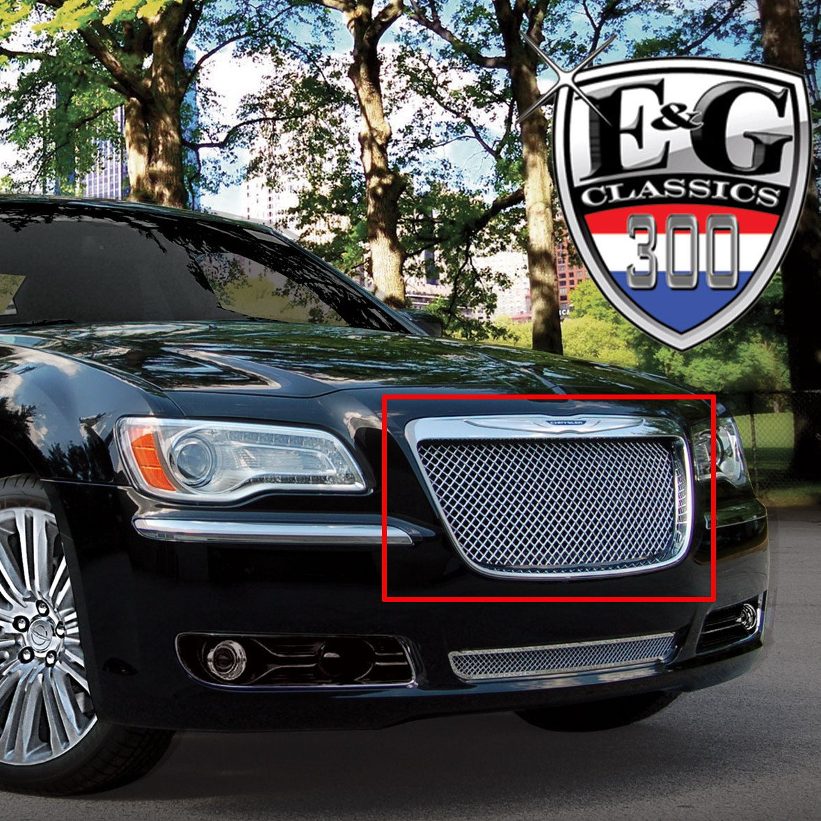 E&G Classics 2011-2014 Chrysler 300 Grille Heavy Mesh Upper Only Grille ...