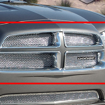 E&G Classics 2011-2014 Dodge Charger Grille 4 Pc Upper Only Fine Mesh ...