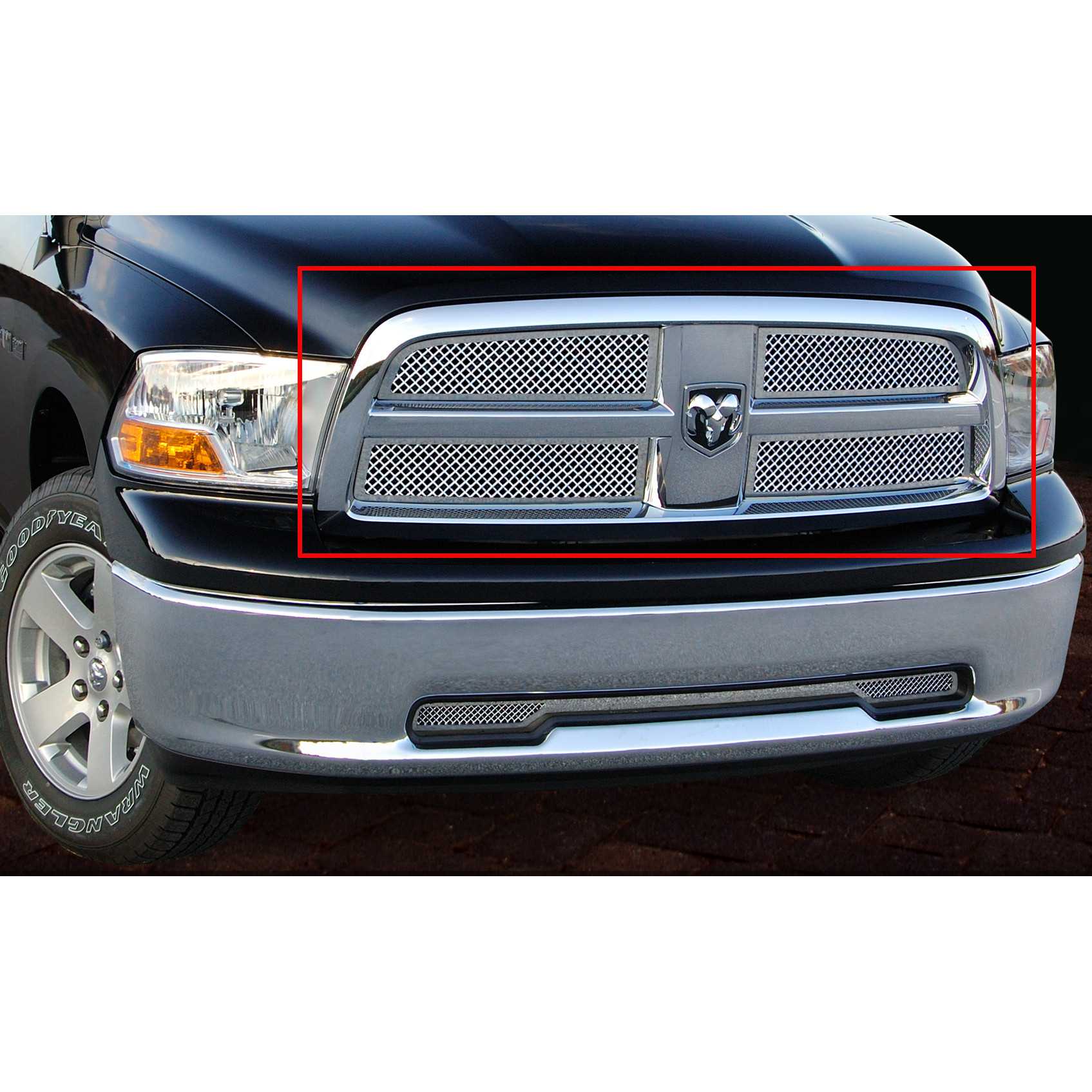 E&G Classics 2009-2012 Dodge Ram 1500 Grille 4 Pc Heavy Mesh Upper ...