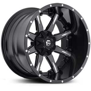 20x10 Fuel Offroad Nutz Dually Black Milled REV