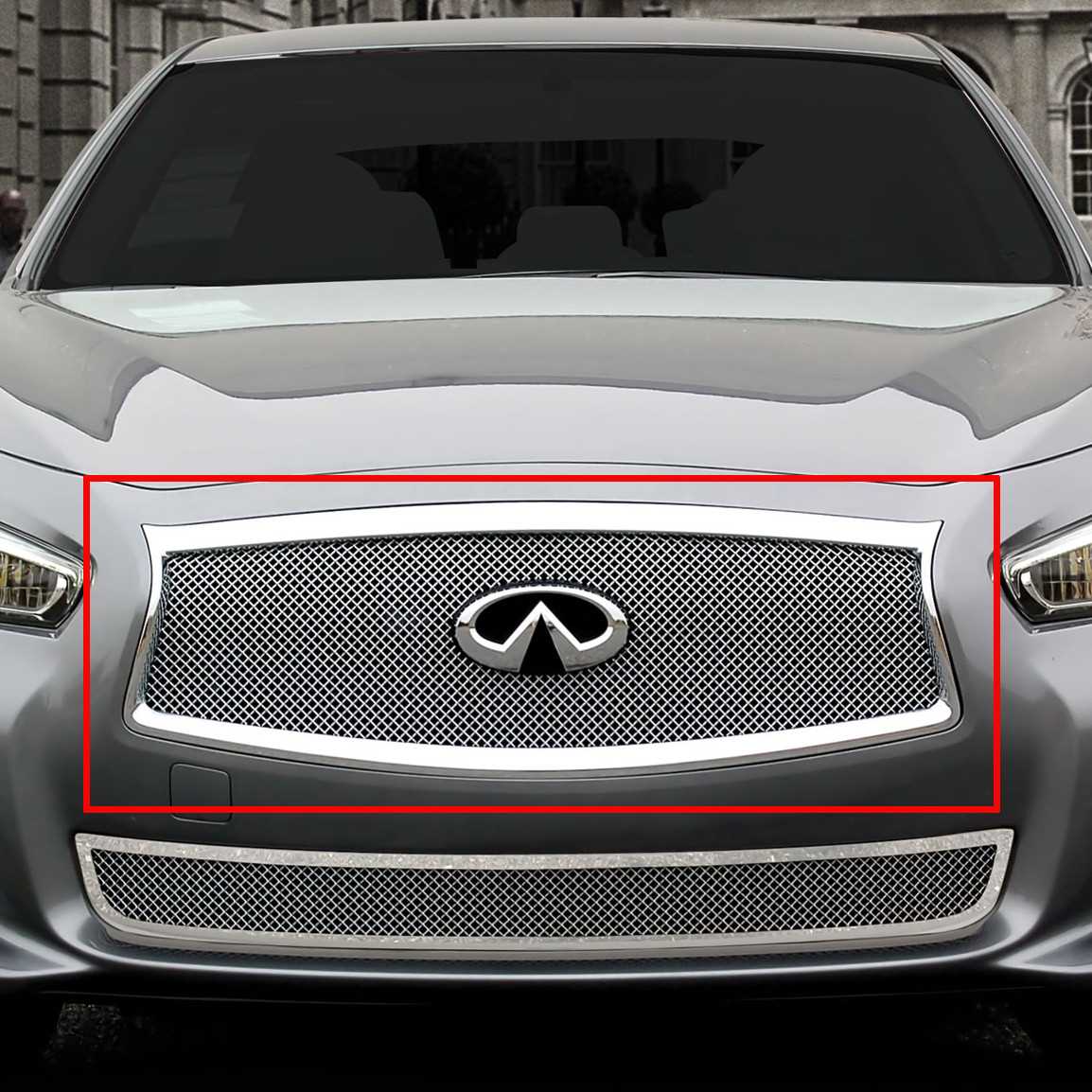 E&G Classics 2014-2016 Infiniti Q50 Grille Fine Mesh Grille Upper Only ...