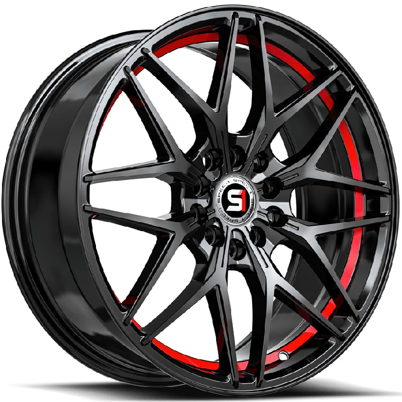 Spec-1 SP-60  Wheels Gloss Black Red Undercut