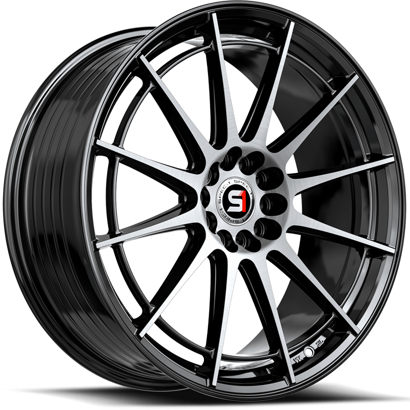 18x8 SPec-1 SP-64 Gloss Black Machined HPO