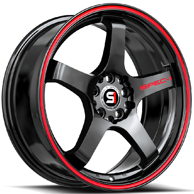 Spec-1 SPT-31 Gloss Black Red Line