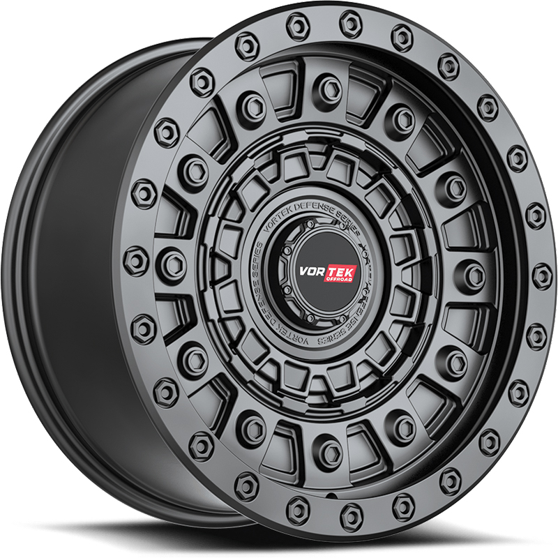 18x9 Vortek VRD-701 Armor Matte Black RWD