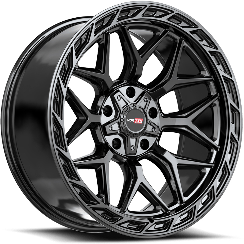 20x10 Vortek VRP-504 Enzo Gloss Black REV