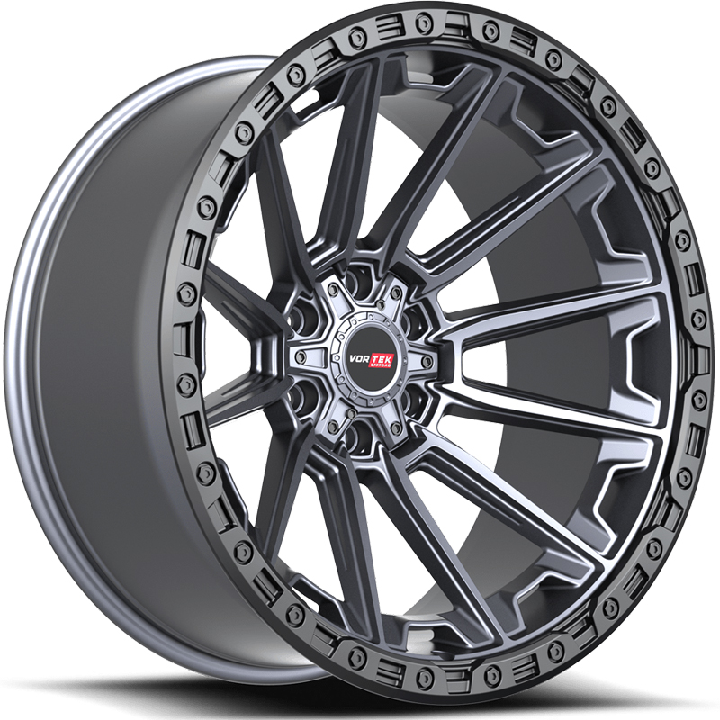 20x9 Vortek VRT-601 Spartan Matte Titanium Black Bead Ring RWD