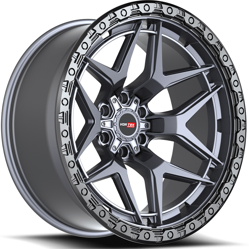 18x9 Vortek VRT-603 Atheno Matte Titanium Black Bead Ring RWD