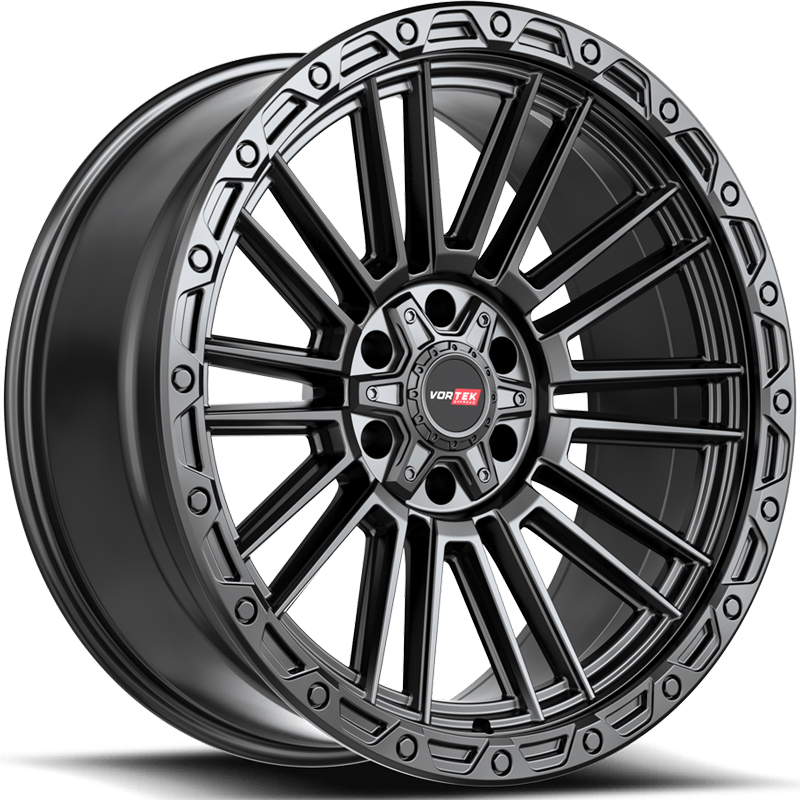 20x9.5 Vortek VRT-604 Zeus Satin Black REV