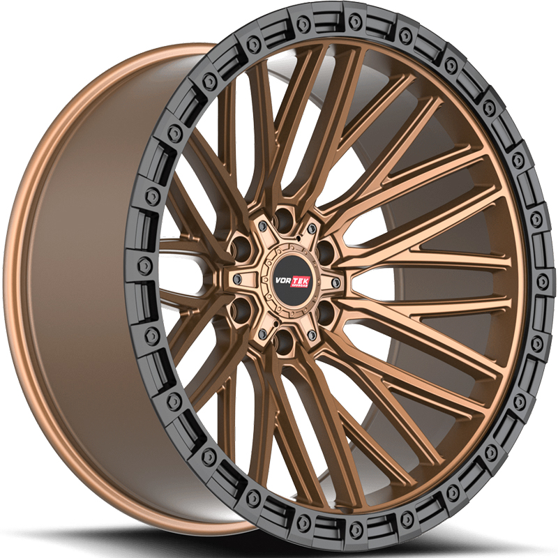 17x9 Vortek VRT-608 Apollo Matte Bronze Black Bead Ring RWD